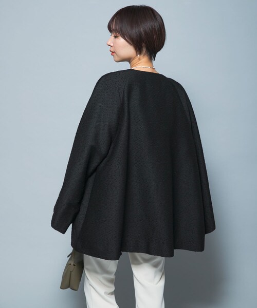 URBAN RESEARCH ROSSO(アーバンリサーチロッソ)の「CHIGNON ネップツイードコート(テーラードジャケット・レディース・LBEIGE/BLACK・Free)」の10枚目の写真