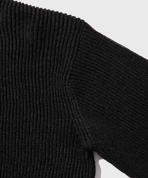 ADAM ET ROPE'（アダムエロペ）の「【MARKAWARE/マーカウェア】SKIPPER RIB JUMPER（ポロシャツ・メンズ・ブラック・1/2）」の5枚目の写真