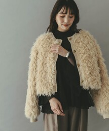 URBAN RESEARCH ROSSO | THINK FUR 2Way Fur Knit Tops(ニット/セーター)