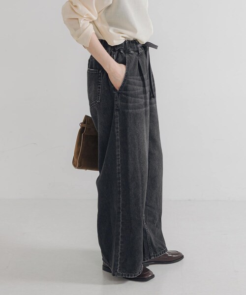 URBAN RESEARCH（アーバンリサーチ）の「デニムイージーワイドパンツ（デニムパンツ・レディース・BLUE/BLACK・36/38/40）」の8枚目の写真