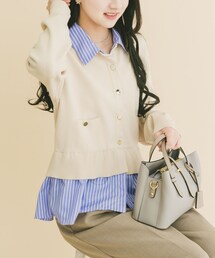 ITEMS URBANRESEARCH（アイテムズ アーバンリサーチ）の「シャツレイヤーニットカーディガン（ニット/セーター）」