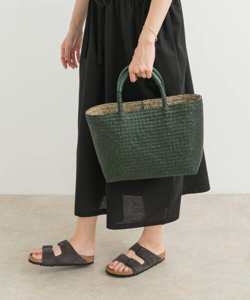 URBAN RESEARCH DOORS（アーバンリサーチドアーズ）の「カラーシーグラストートバッグ（トートバッグ・レディース・D.GRN/BURGUNDY・one）」の12枚目の写真