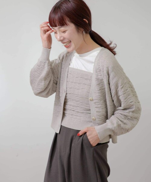 URBAN RESEARCH ROSSO（アーバンリサーチロッソ）の「F by ROSSO　ラメニットビスチェ+カーディガン（カーディガン/ボレロ・レディース・BROWN/GREIGE・FREE）」の18枚目の写真