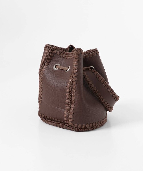 SENSE OF PLACE by URBAN RESEARCH（センスオブプレイスバイアーバンリサーチ）の「エンブロイダリーキンチャクバッグ（その他雑貨・レディース・BLACK/BROWN・one）」の21枚目の写真