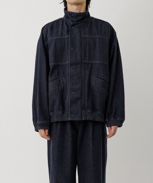 ADAM ET ROPE'(アダムエロペ)の「13oz デニムボマーブルゾン / ADAM ET ROPE' JEANS(ブルゾン・メンズ・ブラック系/ネイビー・L/M)」の4枚目の写真