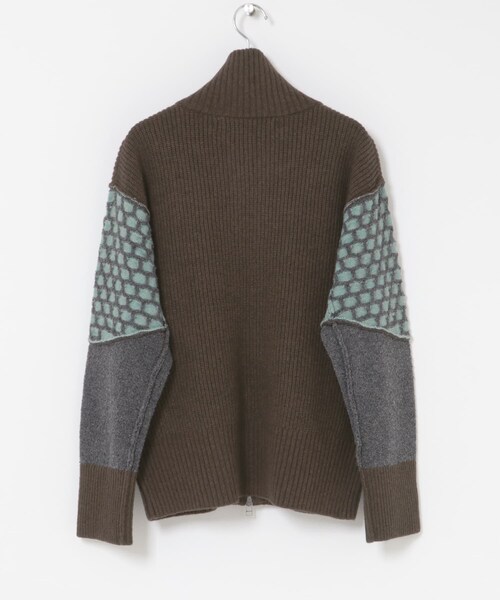 THE GOODLAND MARKET（ザグッドランドマーケット）の「cwtch　MIX PATTERND KNIT（ニット/セーター・レディース・GREY/BROWN・FREE）」の12枚目の写真