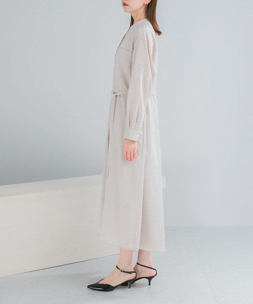 URBAN RESEARCH ROSSO（アーバンリサーチロッソ）の「ウォッシャブルリネンライクシャツワンピース（ワンピース・レディース・L/BEIGE/MINT/NAVY・Free）」の11枚目の写真
