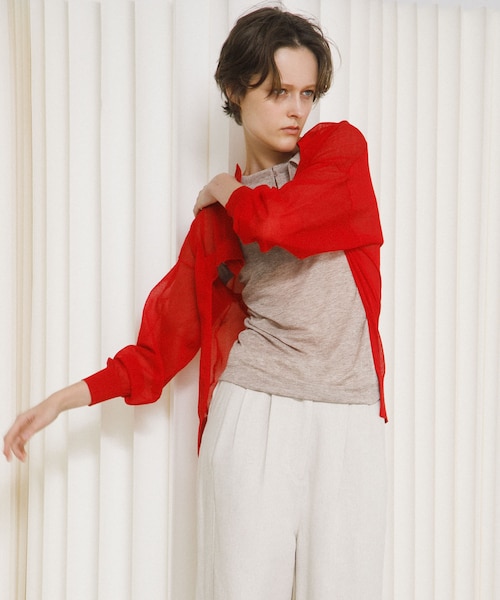 LAATO（ラート）の「sheer cardigan（カーディガン/ボレロ・レディース・リップ/ラクダ・Free）」の19枚目の写真
