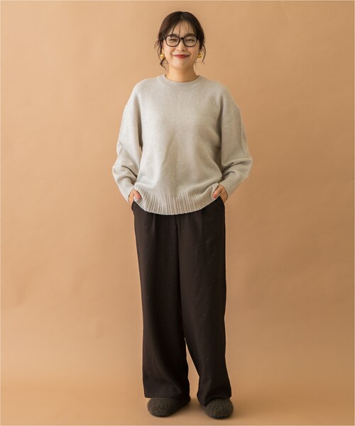 URBAN RESEARCH ROSSO（アーバンリサーチロッソ）の「F by ROSSO　ハミルトンクルーネックニット（ニット/セーター・レディース・L/GREIGE/GRAY/D/CHERRY/BLUE・FREE）」の20枚目の写真