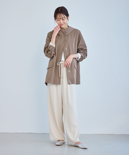 ROPE' PICNIC（ロペピクニック）の「ミドル丈マウンテンパーカー スプリングコート/花粉ガード・撥水（マウンテンパーカー・レディース・チャコール/ライトグレー/ダークブラウン/ネイビー・F）」の22枚目の写真