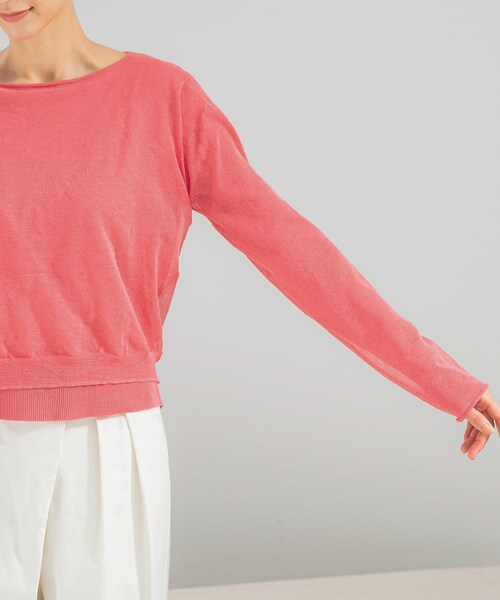 URBAN RESEARCH ROSSO（アーバンリサーチロッソ）の「シアーレイヤードニット（ニット/セーター・レディース・OFF WHITE/PINK・Free）」の21枚目の写真