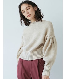 LAGUNAMOON | スリーブタックフォルムニットプルオーバー(ニット/セーター)