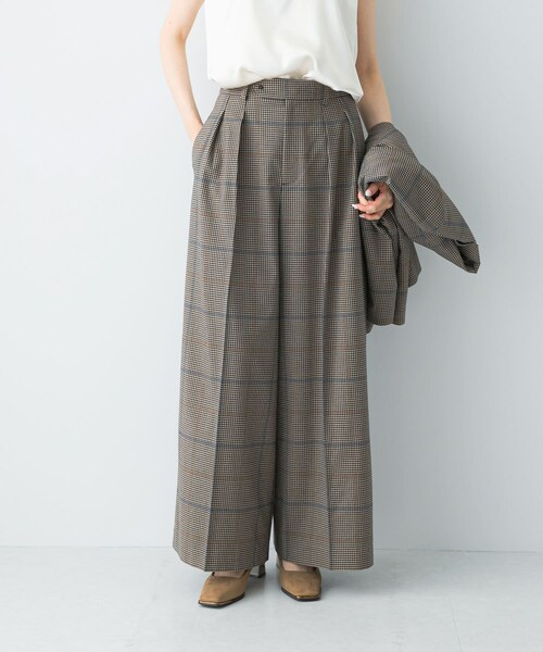 URBAN RESEARCH ROSSO（アーバンリサーチロッソ）の「チェックワイドスラックス（その他パンツ・レディース・BROWN CHK・36/38）」の13枚目の写真