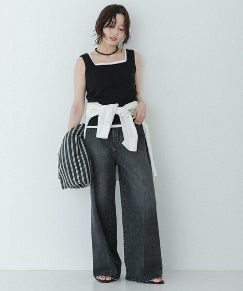 URBAN RESEARCH Sonny Label(アーバンリサーチサニーレーベル)の「『UR TECH』スクエアネックタンクトップ(タンクトップ・レディース・オフ/ブラック/ブラウン・Free)」の15枚目の写真