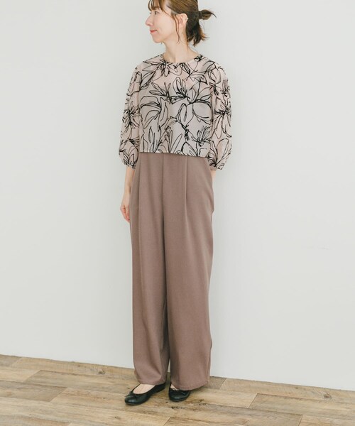 ITEMS URBANRESEARCH（アイテムズ アーバンリサーチ）の「チュールトップス×オールインワンセット（サロペット/オーバーオール・レディース・BLK/BEG・FREE）」の15枚目の写真