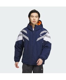 L (100) アディダス ヴィンテージ ネイビー ダウンジャケット 80s adidas ダウンジャケット ネイビー メンズ L相当