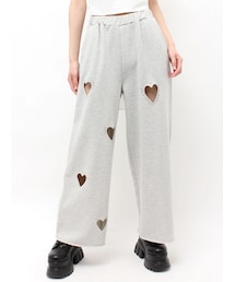 EVRIS | ハートカッティングビジュースウェットパンツ(その他パンツ)