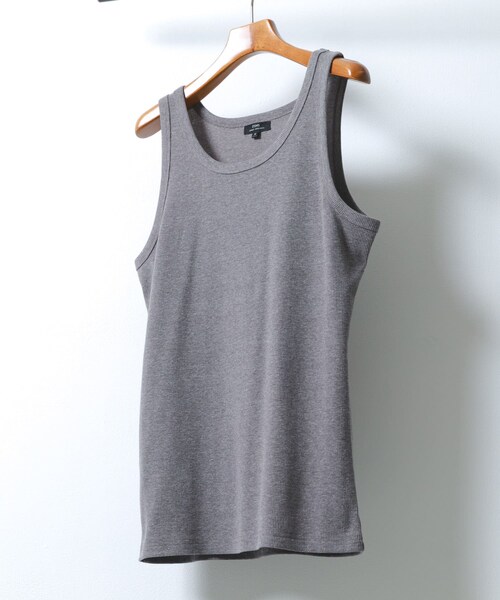 ITEMS URBANRESEARCH(アイテムズ アーバンリサーチ)の「接触冷感リブタンクトップ(タンクトップ・メンズ・D.GRAY/BLACK/GRAY/WHITE・M/L)」の3枚目の写真