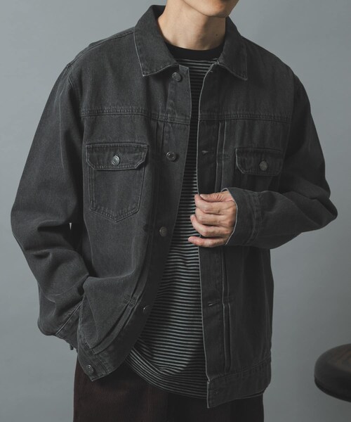 ITEMS URBANRESEARCH（アイテムズ アーバンリサーチ）の「『セットアップ対応』SOFT FEEL DENIM 2NDジャケット（デニムジャケット・メンズ・BLACK/GRAY/INDIGO BLU・M/L）」の20枚目の写真