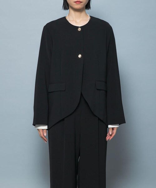 URBAN RESEARCH ROSSO（アーバンリサーチロッソ）の「『別注』CHIGNON×ROSSO　ラウンドヘムジャケット（その他アウター・レディース・OWHITE/BLACK・Free）」の22枚目の写真