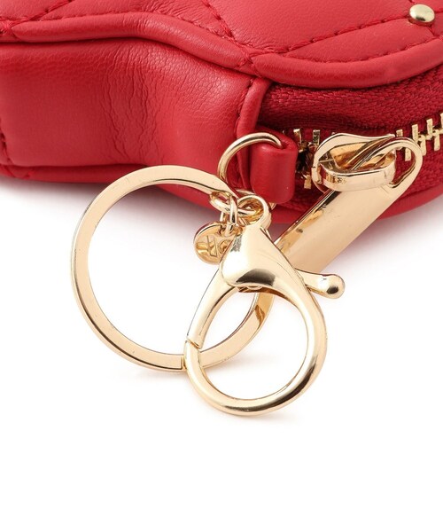 VIS(ビス)の「スタッズキルティングハートポーチチャーム(チャーム・レディース・ブラック/ホワイト/レッド・F)」の10枚目の写真