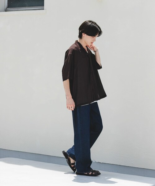 SENSE OF PLACE by URBAN RESEARCH(センスオブプレイスバイアーバンリサーチ)の「ストレートデニムパンツ(デニムパンツ・メンズ・BLACK/D.INDIGO・S/M/L)」の21枚目の写真