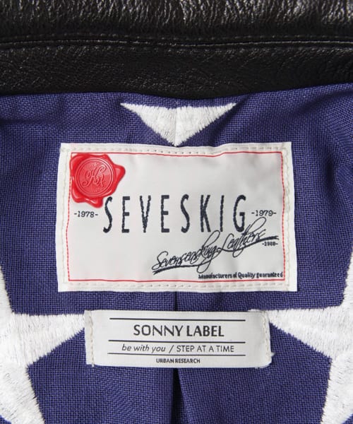 URBAN RESEARCH Sonny Label（アーバンリサーチサニーレーベル）の「SEVESKIG　別注GOAT SKIN S-RIDERS JACKET（ライダースジャケット・メンズ・BLACK・S/M）」の9枚目の写真