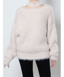 GYDA | オフショルシャギーチョーカーニット TOPS(ニット/セーター)