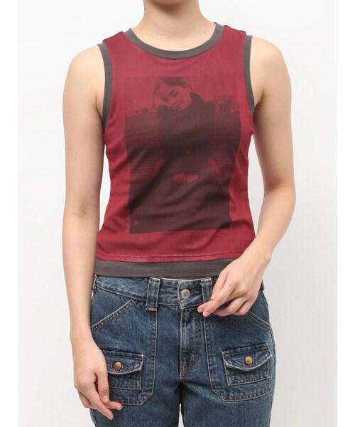 jouetie（ジュエティ）の「【KevinCummins×PosTokyo】Tank top（キャミソール・レディース・オフホワイト/ブラック/ピンク・M）」の14枚目の写真