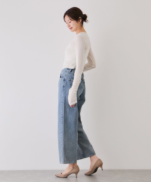 Jayro（ジャイロ）の「デニムワイドパンツ（デニムパンツ・レディース・ブラック系/ブルー系・M/S）」の22枚目の写真