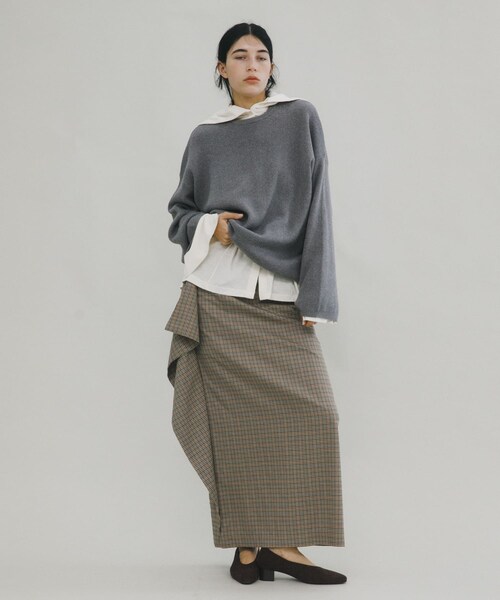 LAATO(ラート)の「crew neck soft knit(ニット/セーター・レディース・バター/ネズミ・Free)」の8枚目の写真