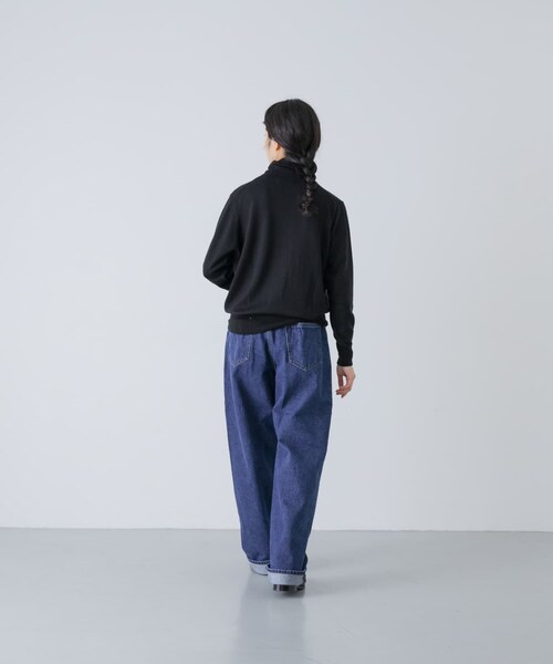 かぐれ（カグレ）の「UNDECORATED　ELASTIC BAND DENIM PANTS（デニムパンツ・レディース・INDIGO・0/1）」の9枚目の写真