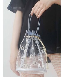 merry jenny | PVCお花咲いた巾着Bag(ハンドバッグ)