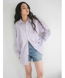 Ungrid | カットオフデザインストライプシャツ(シャツ/ブラウス)