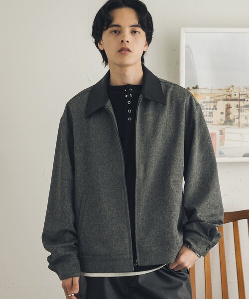 SENSE OF PLACE by URBAN RESEARCH（センスオブプレイスバイアーバンリサーチ）の「FLカラージップブルゾン（ブルゾン・メンズ・BLK×BLK/GRY×BLK/D.BRN×BRN・M/L）」の16枚目の写真