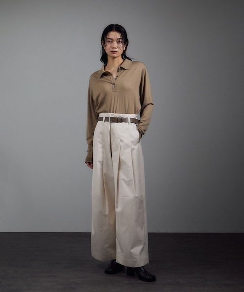 ADAM ET ROPE'（アダムエロペ）の「【W S（ドゥーブル）】レザースクエアバックルベルト 2（ベルト・レディース・ブラック/ベージュ系・F）」の9枚目の写真