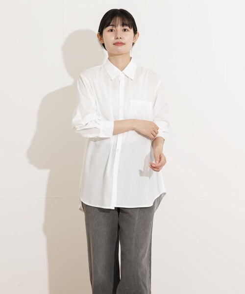 THE GOODLAND MARKET(ザグッドランドマーケット)の「SREU Patch Work Shirt(シャツ/ブラウス・レディース・WHITE2/WHITE1/BLACK1/BLACK2・L/M)」の21枚目の写真
