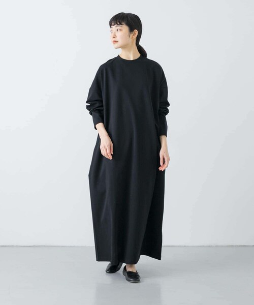 かぐれ（カグレ）の「『2サイズ展開』コットンポンチワイドワンピース（ワンピース・レディース・BLACK/NAVY・0/1）」の7枚目の写真