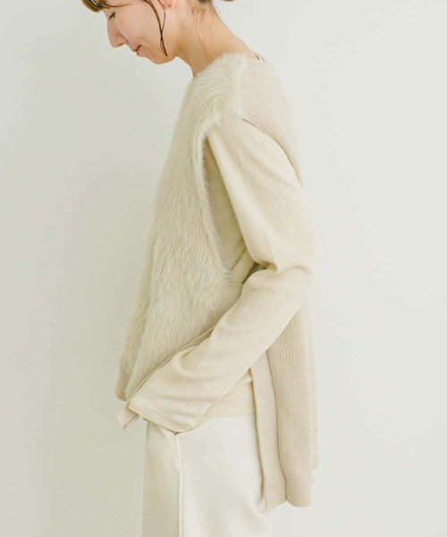 ITEMS URBANRESEARCH（アイテムズ アーバンリサーチ）の「フロントシャギーベスト（ベスト・レディース・L.BEG/BLK/BEG・FREE）」の19枚目の写真