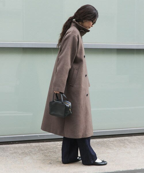 URBAN RESEARCH DOORS（アーバンリサーチドアーズ）の「ウールロングコート（テーラードジャケット・レディース・杢BROWN/NAVY・M）」の10枚目の写真