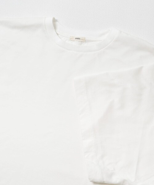 URBAN RESEARCH DOORS(アーバンリサーチドアーズ)の「awasa ブリーズジャージー Tシャツ(Tシャツ/カットソー・メンズ・WHITE/BLACK・1/2/3)」の5枚目の写真