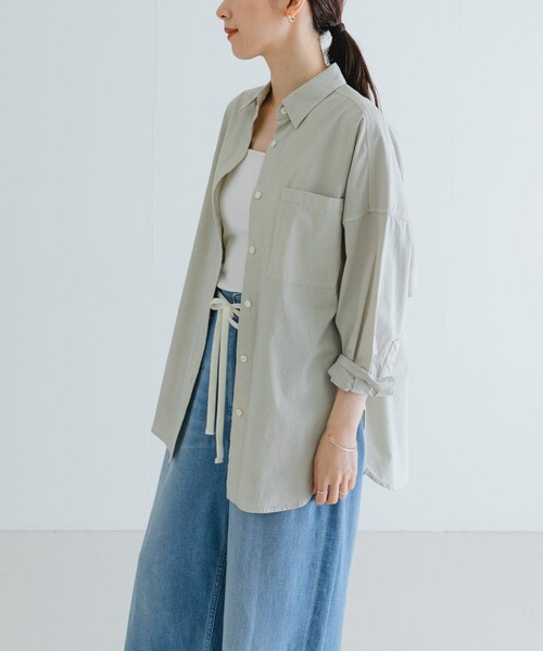 URBAN RESEARCH（アーバンリサーチ）の「new basic　ガーメントダイオーバーシャツ（シャツ/ブラウス・レディース・SAGE/PINK/IVORY・FREE）」の19枚目の写真
