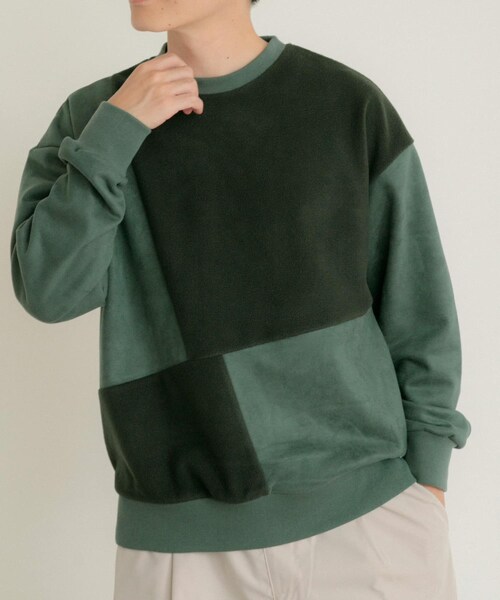 ITEMS URBANRESEARCH（アイテムズ アーバンリサーチ）の「『静電気防止』裏フリースフェイクスウェード クレイジープルオーバー（その他トップス・メンズ・GRN/BLU/IVO/BLK・M/L）」の22枚目の写真