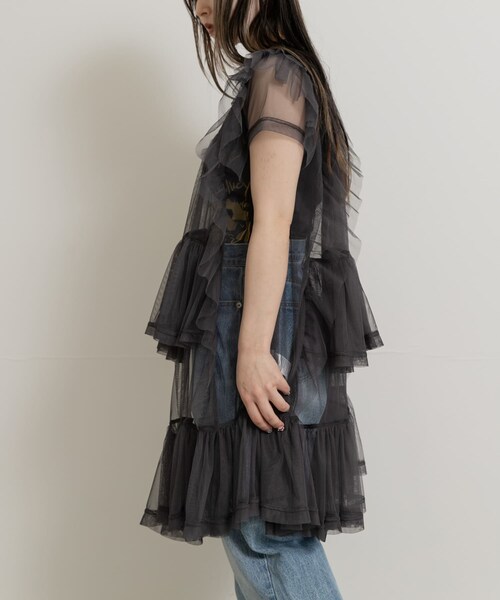 THE GOODLAND MARKET（ザグッドランドマーケット）の「old honey　81℃ dress（ワンピース・レディース・charcoal/white・one）」の14枚目の写真