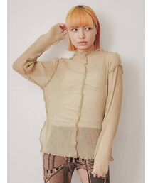 merry jenny | シアーメロウルーズチュニック(Tシャツ/カットソー)