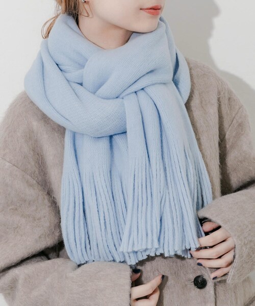 SMELLY（スメリー）の「ソフトボリュームマフラー（マフラー・レディース・WHT/BEG/GRY/CGY/L.BLU・-）」の7枚目の写真