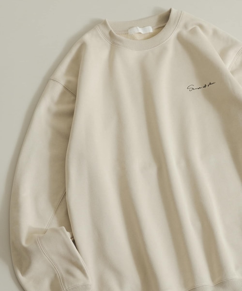 SENSE OF PLACE by URBAN RESEARCH(センスオブプレイスバイアーバンリサーチ)の「『ユニセックス』シシュウフェイクスエードクルーネックスウェット(スウェット・メンズ・GRAY/CHARCOAL/D.BROWN/GREIGE・M/L)」の4枚目の写真