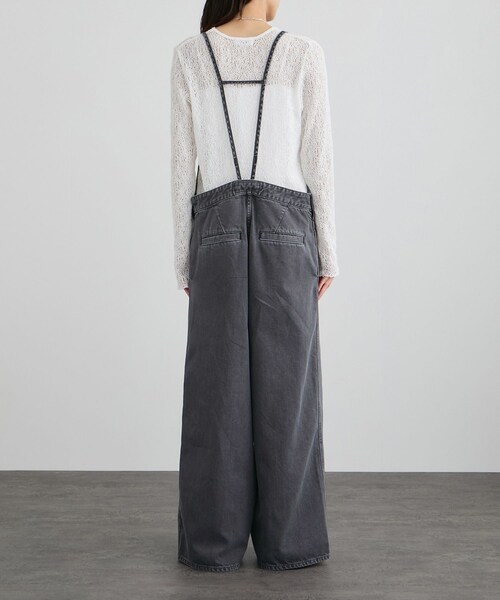 ADAM ET ROPE'(アダムエロペ)の「オーバーダイデニムサロペット(サロペット/オーバーオール・レディース・チャコール/キナリ・M/S)」の16枚目の写真