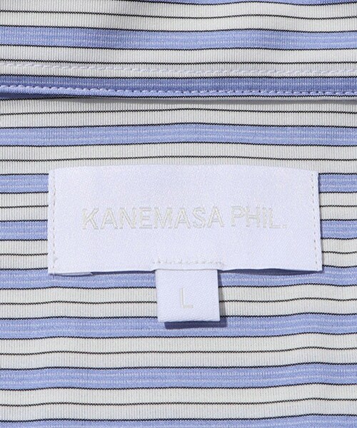 ADAM ET ROPE'(アダムエロペ)の「【KANEMASA PHIL./カネマサフィル】46G Stripe Modest Shirt(シャツ/ブラウス・メンズ・ブルー系・L/M)」の11枚目の写真