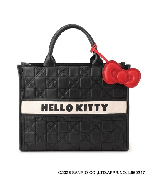VIS（ビス）の「【HELLO KITTY×VIS】リボンチャームトートバッグ（トートバッグ・レディース・ブラック/ブラック系・F）」の9枚目の写真